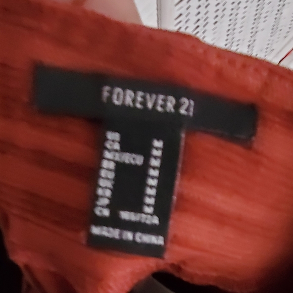 Forever 21 Rusty Red Mini Skirt Sz M - Picture 5 of 6